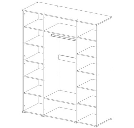 Фото Шкаф Вегас 4Д (180) четырехдверный от производителя Горизонт в Анапе по цене 47 790 ₽