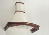 Вытяжка купольная Gretta (M) 90 (900х535хh895(1125)) (Материал Металл/Дерево , Цвет Бежевый/Орех) в Анапе от производителя 