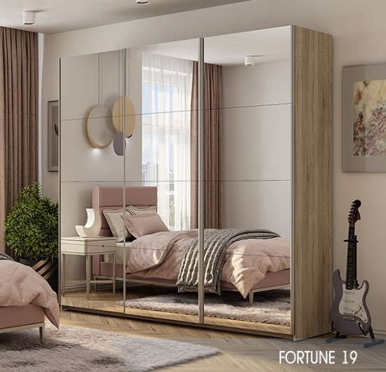 Фото Шкаф-купе Fortune-19 (2,4 - 3 двери) (800/800/400/400) от производителя Мебелони в Анапе по цене 77 400 ₽