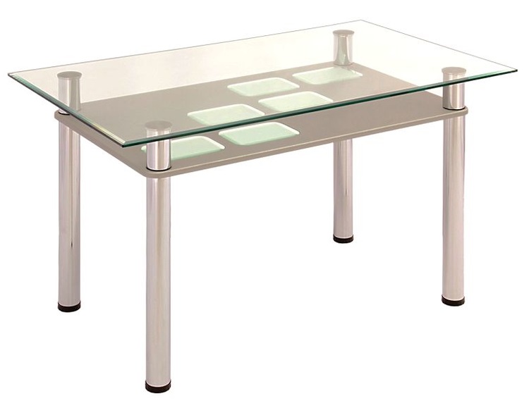 Фото Стол обеденный 3.0 с полкой мдф от производителя Мебель из стекла в Анапе по цене 12&nbsp;330 ₽