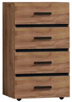 Комод Натура (Nature)-45 (дуб табачный craft-черный (Глазов) ) в Анапе от производителя 