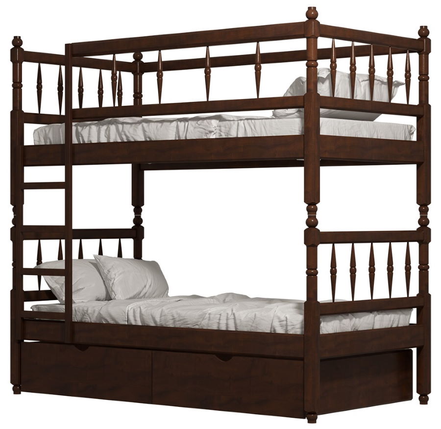 Фото Кровать двухъярусная №2 (СМ 80х190) с основанием от производителя Фант-мебель в Анапе по цене 37&nbsp;680 ₽