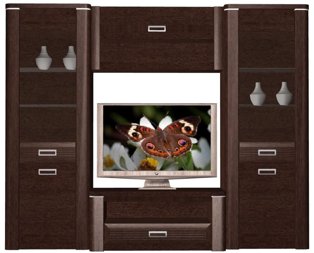 Фото Пенал со стеклом низкий Магнолия ГМ-05 от производителя СБК в Анапе по цене 23 020 ₽