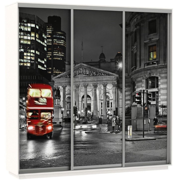 Фото Шкаф-купе Экспресс Трио Фото (2,4х0,6х2,2 - 3 двери) от производителя Мебельная компания Е1 в Анапе по цене 58&nbsp;640 ₽