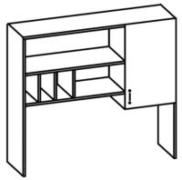 Фото polki-ofisnye полка настольная ларго-1 производитель Ставрополь Мебель