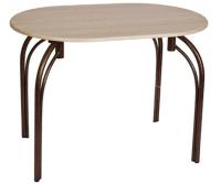 Стол обеденный Марсель (металл, мдф-ясень шимо темный,  медный антик (Бител) ) в Анапе от производителя 