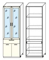 Кухня Диана-4 (ЛДСП) шкаф 800 (ШП-2) (белый, ясень шимо светлый (Фант-мебель) ) в Анапе от производителя 