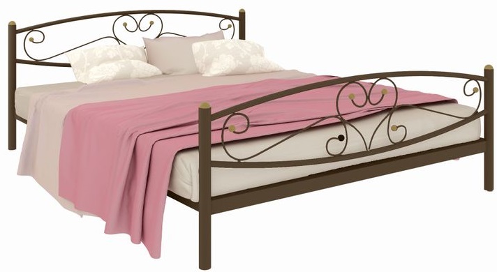 Фото Кровать двуспальная Каролина Plus (СМ 160х200) трубка металл от производителя Милсон в Анапе по цене 14 360 ₽