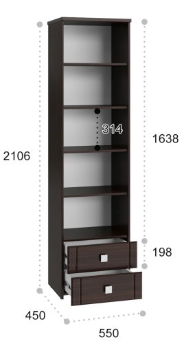 Фото Пенал Изабель ИЗ-63К с зеркалом от производителя Компасс в Анапе по цене 25&nbsp;320 ₽