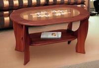 Фото stoly-zhurnalnye стол журнальный со вставкой из стекла овальный производитель Марибель