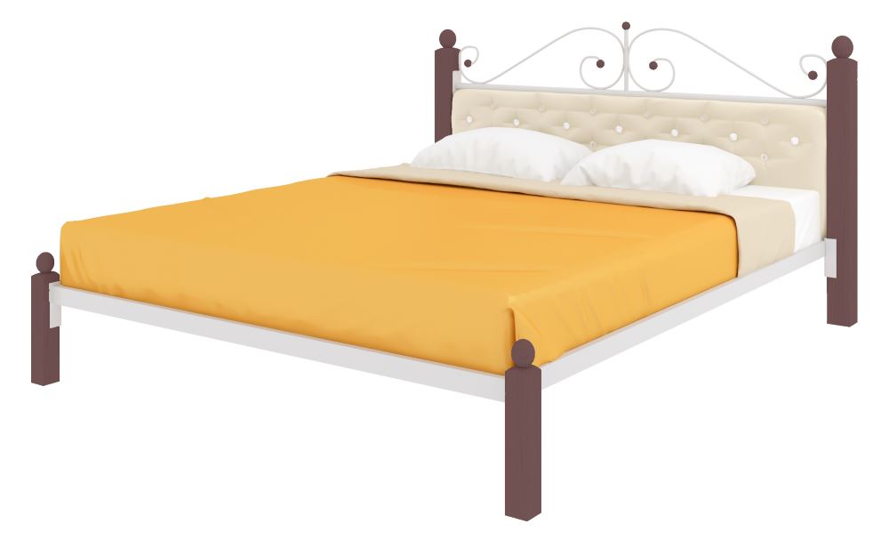 Фото Кровать двуспальная Диана Lux мягкая (СМ 180х200) трубка металл от производителя Милсон в Анапе по цене 24 300 ₽