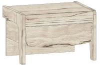 Тумба прикроватная Мале (дуб галифакс белый, дуб галифакс белый (СБК) ) в Анапе от производителя 