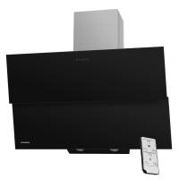 Вытяжка наклонная Plym 90 (896х410хh835(1115)) (Материал Металл/Стекло , Цвет Металлик/Черный) в Анапе от производителя 