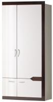 Шкаф Ронда 318 (100) двухдверный (белый, белый глянец-венге,(Яна)) в Анапе от производителя 
