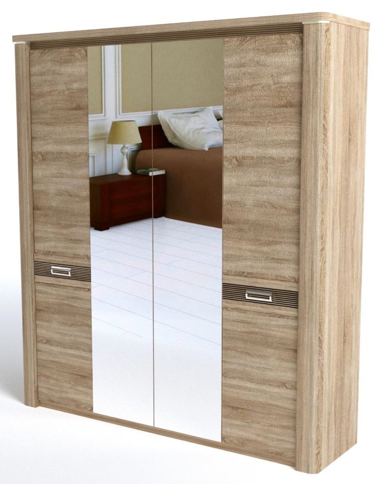 Фото Шкаф Магнолия (205) четырехдверный от производителя СБК в Анапе по цене 43&nbsp;150 ₽