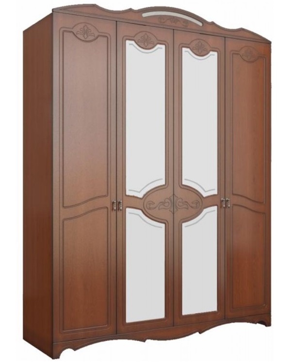 Фото Шкаф Лотос лакированный ШР-4 (178) четырехдверный от производителя Браво-мебель в Анапе по цене 55&nbsp;190 ₽