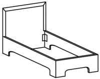 Фото detskie-krovati кровать односпальная микки-1 (см 90х200) без основания производитель Ставрополь Мебель