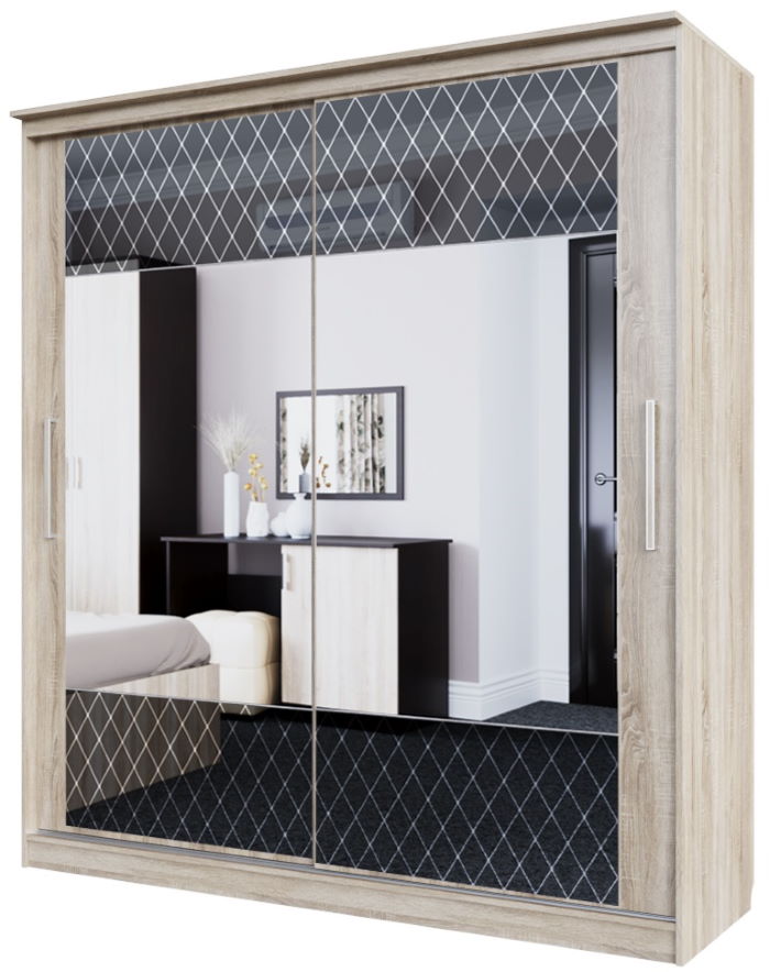 Фото Шкаф-купе №19 Классик черный (2,0 - 2 двери) от производителя SV-мебель в Анапе по цене 46 560 ₽