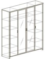 Фото raspashnoy-shkaf шкаф гранж 886 (208) четырехдверный производитель Яна