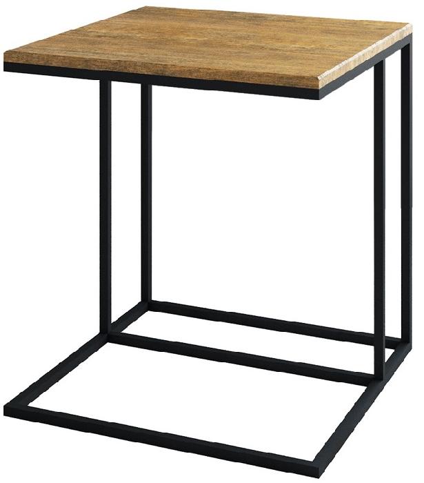 Стол придиванный Эгрет (металл, мдф-дуб американский,  черный (Калифорния) )