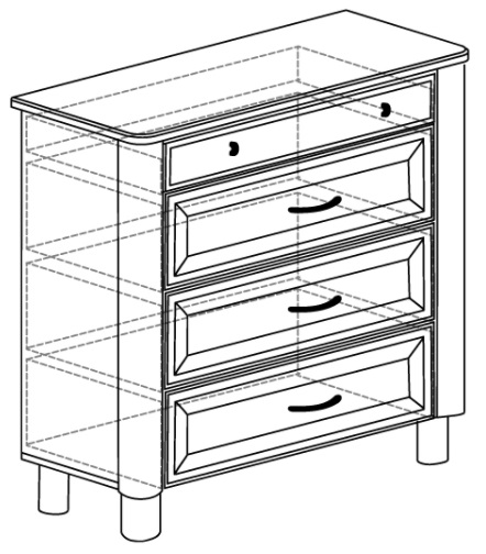 Фото Тумба высокая Элли 576 от производителя Яна в Анапе по цене 41 760 ₽