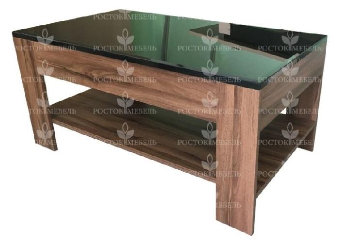 Стол журнальный СЖ-3.4 (лдсп, стекло-фацет,  ноче марино (Росток) )