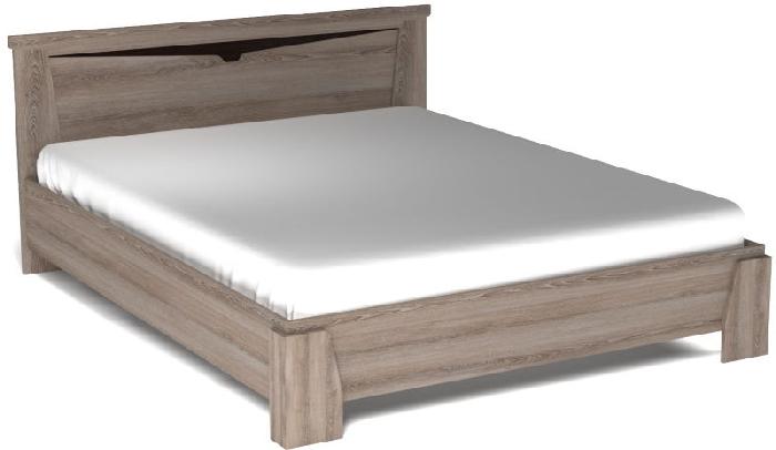 Кровать двуспальная Гарда NEW (СМ 140х200) без основания ( 140х200 , ЛДСП , ясень таормино , без подъемного мех. , без ящиков , без матраса (СБК) )