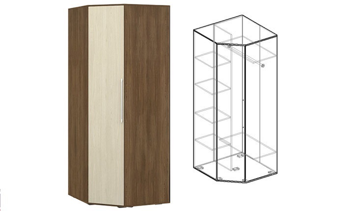 Фото Шкаф Светлана (86) угловой от производителя Мебель Маркет в Анапе по цене 15 150 ₽