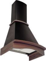Вытяжка купольная Jasmin 160 (600х498хh605(1050)) (Материал Металл/Дерево , Цвет Черный/Неокрашено) в Анапе от производителя 