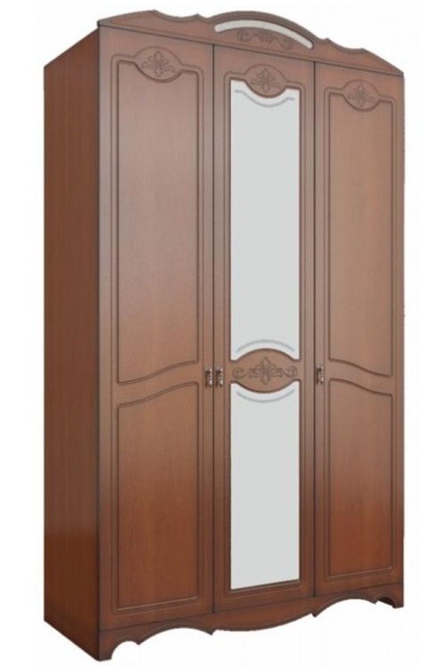 Фото Шкаф Лотос лакированный ШР-3 (133) трехдверный от производителя Браво-мебель в Анапе по цене 42&nbsp;390 ₽