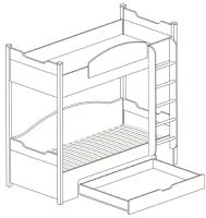 Фото krovati-nedorogie кровать двухъярусная прованс 421 (см 90х200) с основанием производитель Яна