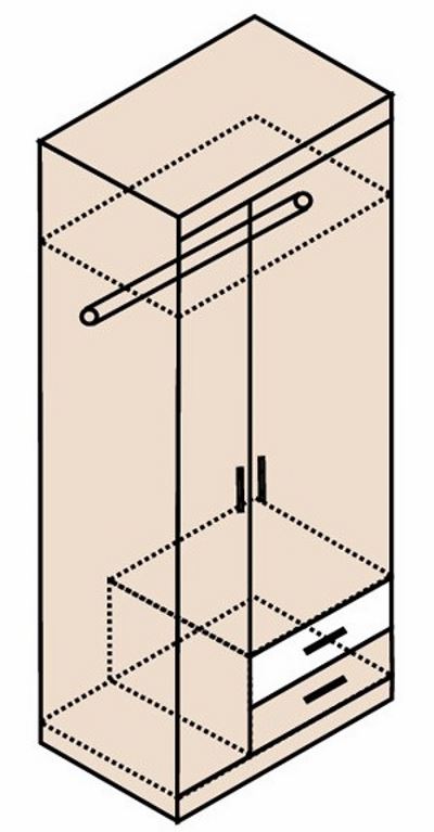 Фото Шкаф Ника Н10 (90) двухдверный от производителя Заречье в Анапе по цене 19 940 ₽