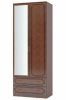 Фото Шкаф Лакированный ШР-2 (82) двухдверный с зеркалом от производителя Браво-мебель в Анапе по цене 19&nbsp;310 ₽
