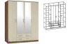 Фото Шкаф Светлана (168) четырехдверный от производителя Мебель Маркет в Анапе по цене 34&nbsp;440 ₽