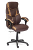Кресло для руководителя Кембридж (Cambridge)  (Материал обивки: кожзам-ткань, цвет обивки: коричневый-бронзовый (Tetchair) )