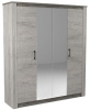 Шкаф Денвер 2300 (192) четырехдверный (риббек серый-камень темный, риббек серый,(СБК))