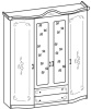 Фото Шкаф Сильвия (190) четырехдверный от производителя Ставрополь Мебель в Анапе по цене 32&nbsp;170 ₽