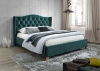 Кровать двуспальная Signal Aspen velvet (СМ 160х200) c ортопедическим основанием ( 160х200 , дерево/ткань , зеленый , без подъемного мех. , без ящиков , без матраса (Signal) )