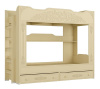 Кровать двухъярусная Ассоль плюс АС-25 (СМ 90х200)  ( 90х200 , ЛДСП/МДФ , ваниль/ваниль , ящики в комплекте , без матраса (Компасс) )